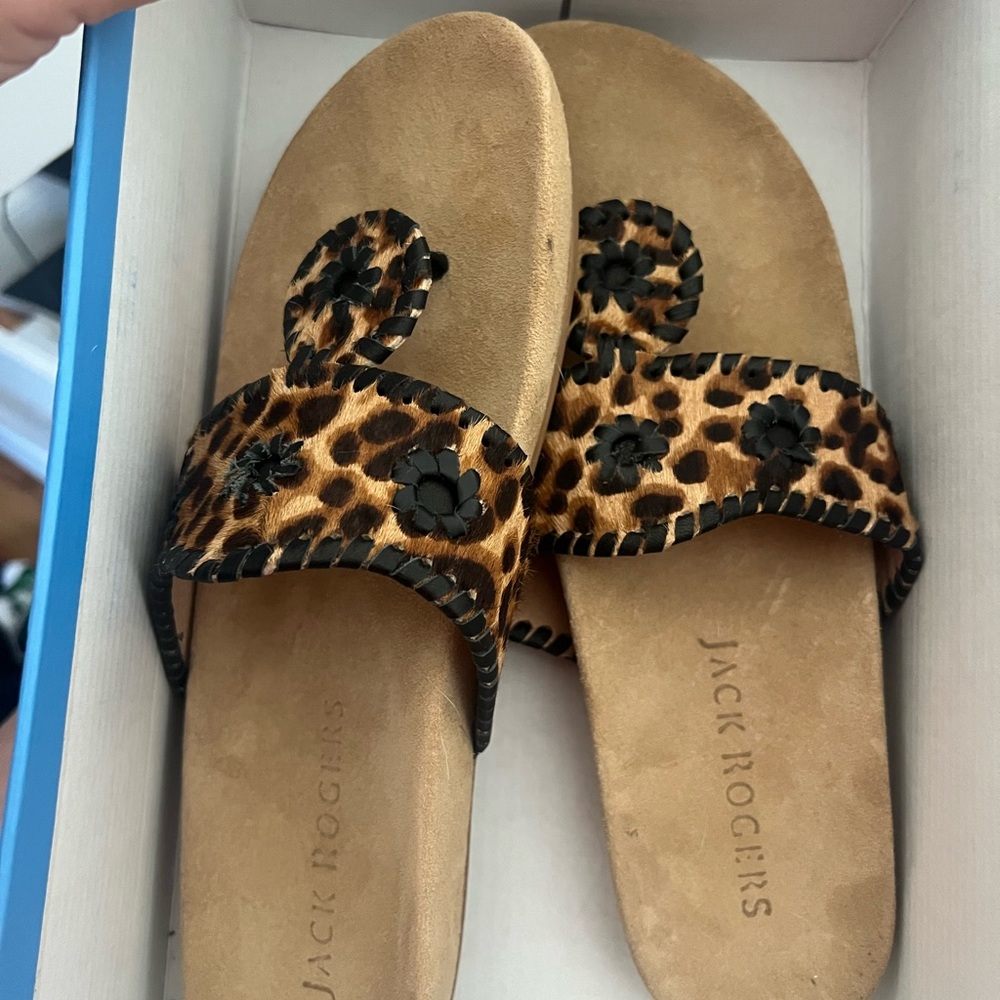 Jack Rogers Brown and Black Sandals
